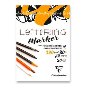 Clairefontaine Lettering-Block – A4, 20 Blatt, 190 g